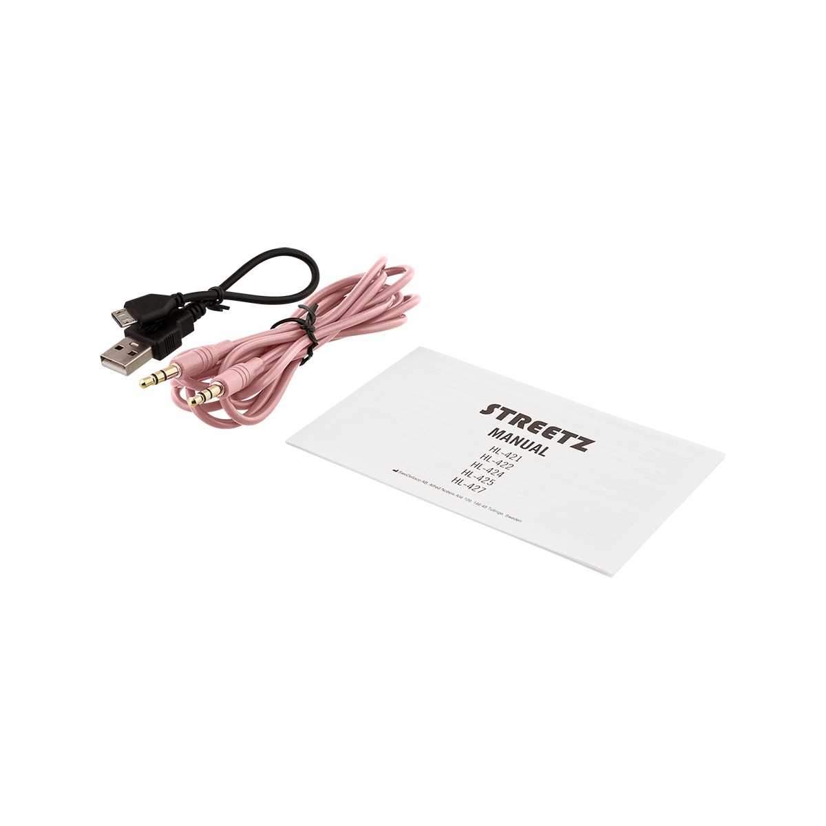 BT200 Foldable on-ear BT headset, 3.5 mm, pink