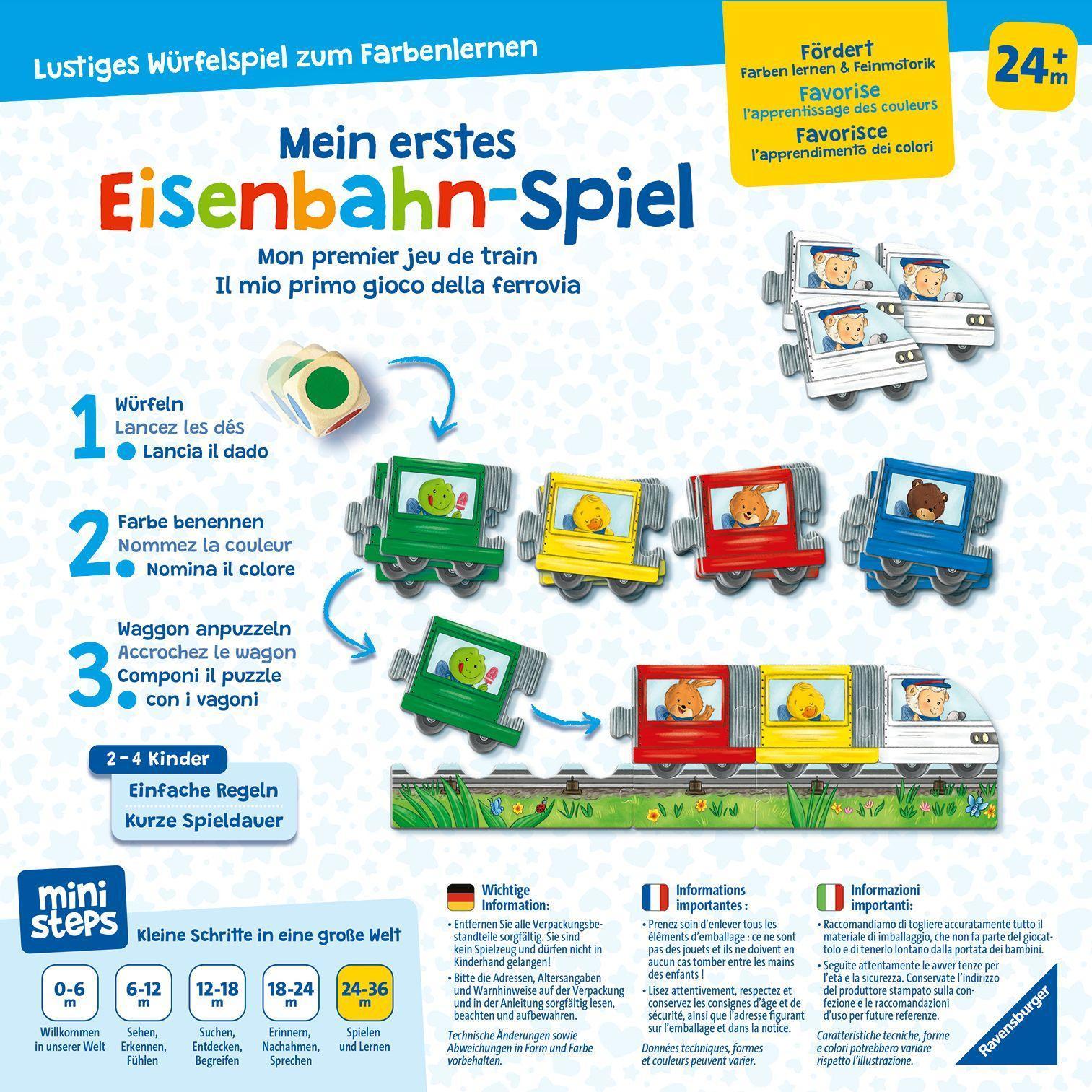 Ravensburger ministeps 4187 Mein erstes Eisenbahn-Spiel, Erstes Würfel- und Puzz