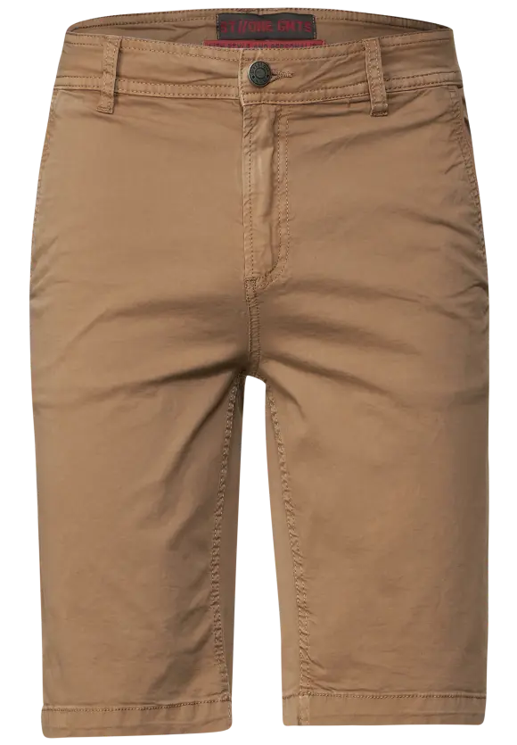 Chino Shorts in Unifarbe - cappuccino beige