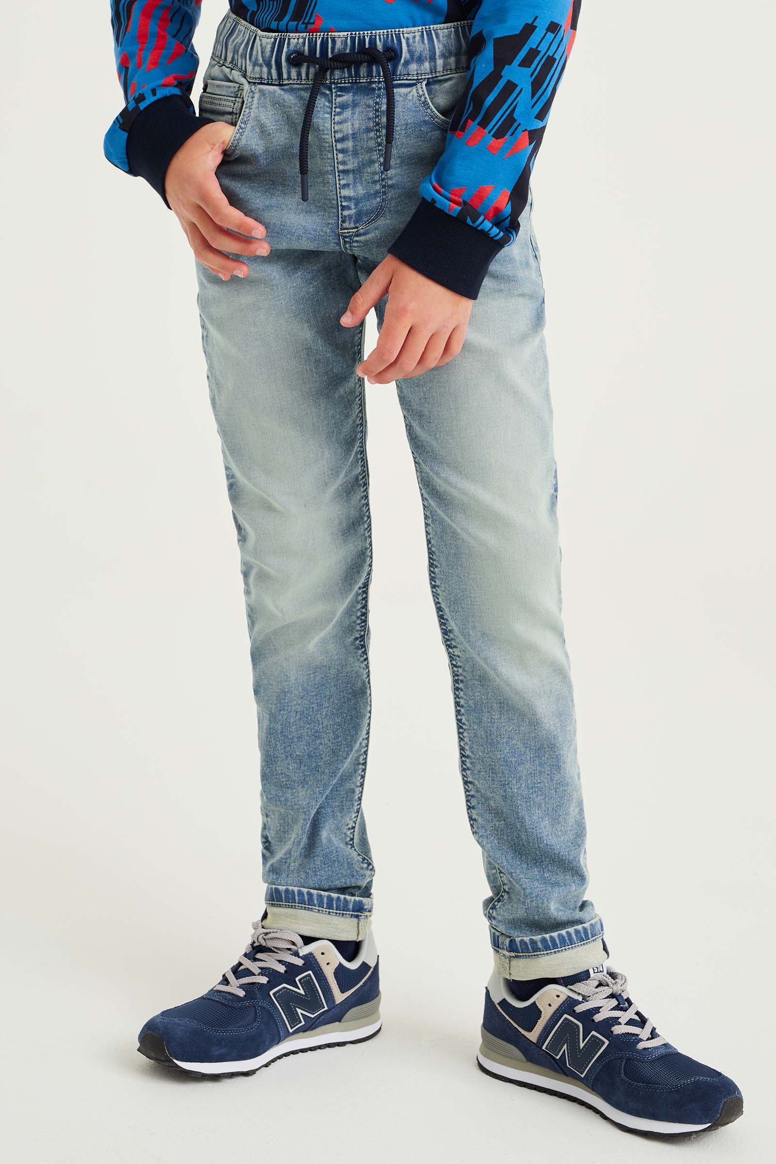 Jongens slim fit jeans met stretch Blue Ridge Lichtblauw