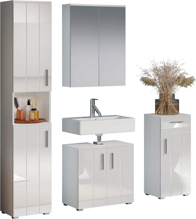 welltime Badezimmer-Set »Prag« Set, 4 Stk. tlg.