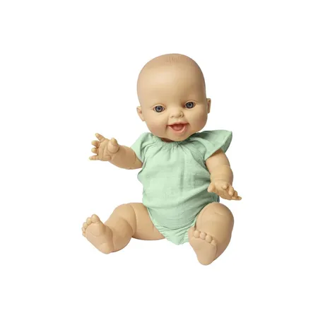 Heless Puppen-Body mit Rüschen aus 100 % Bio-Baumwolle, mint, Gr. 28-35cm