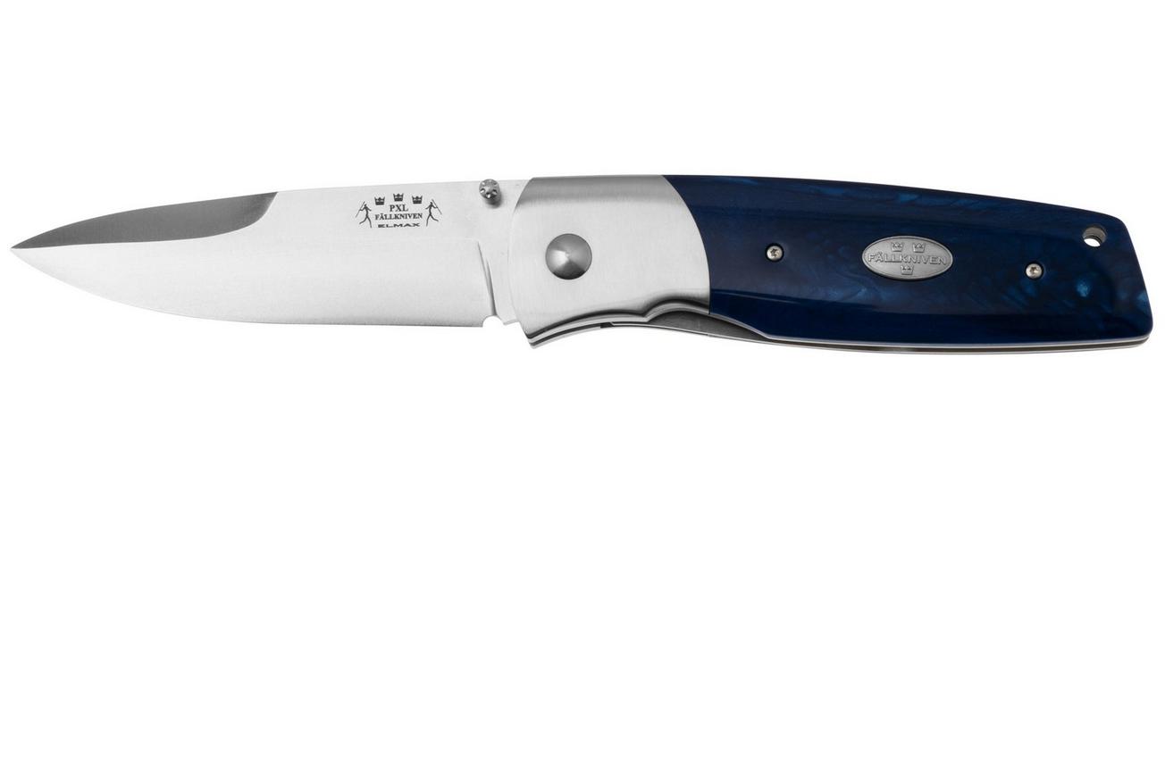 Fällkniven PXLbs Juma, Satin Elmax, Blue Snake herenmes
