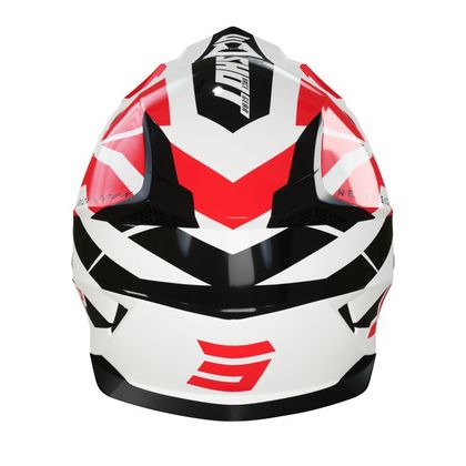 Casque cross Shot PULSE REVENGE - WHITE RED BLACK GLOSSY 2024 - Blanc / Rouge