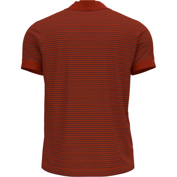 Polo randonnée ODLO MC NIKKO DRY KETCHUP - ANDORRA STRIPES