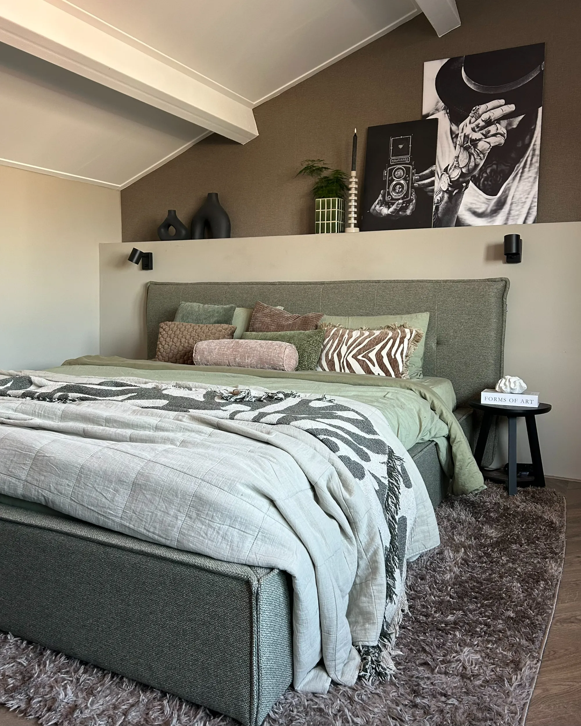 Bed Kunstlinnen LESTRE 180 x 200 cm Groen