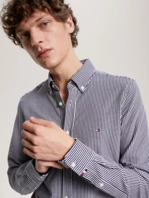 Camisa listrada slim fit da coleção 1985