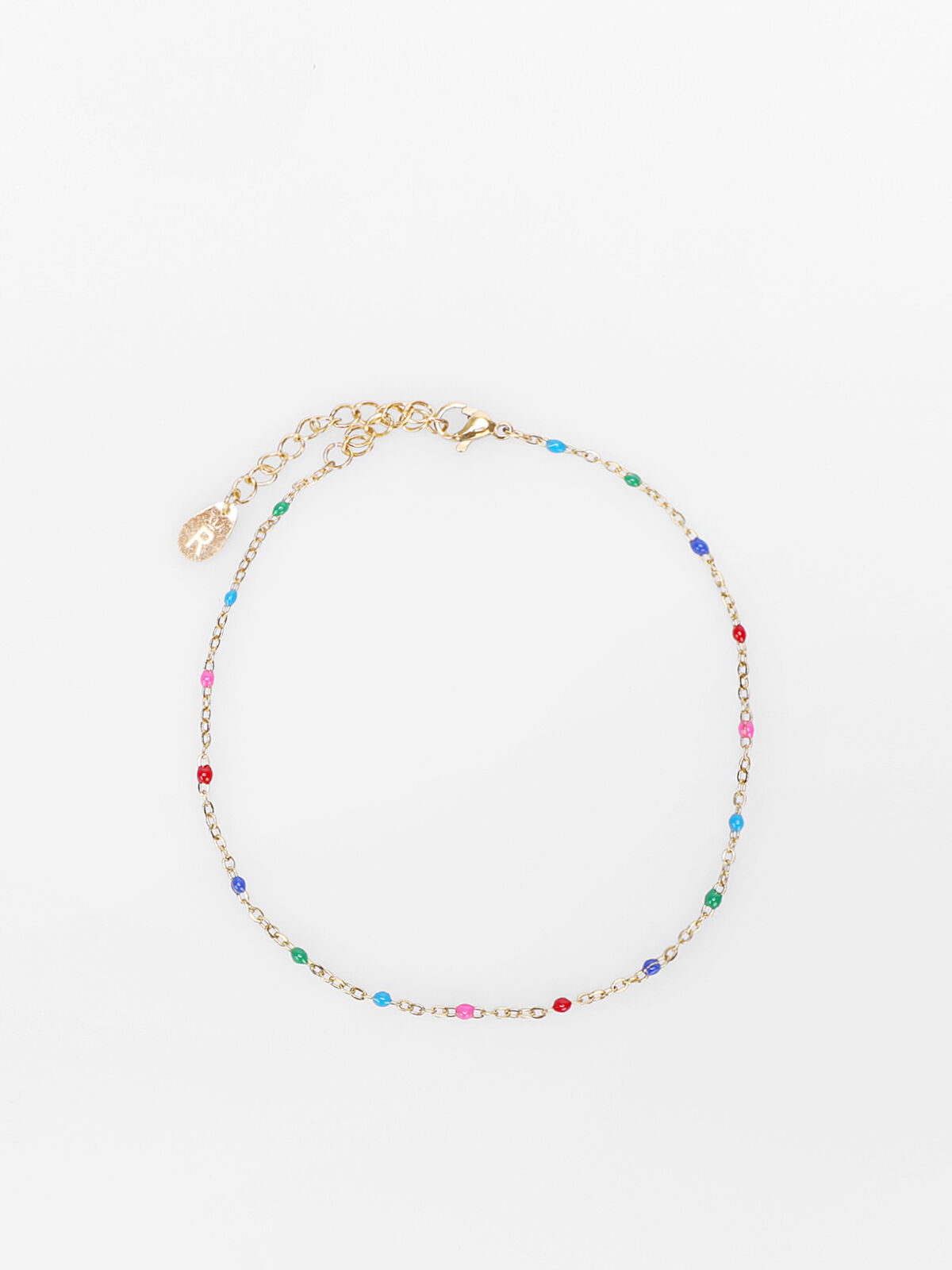 Chaine de cheville à perles- Multicolore