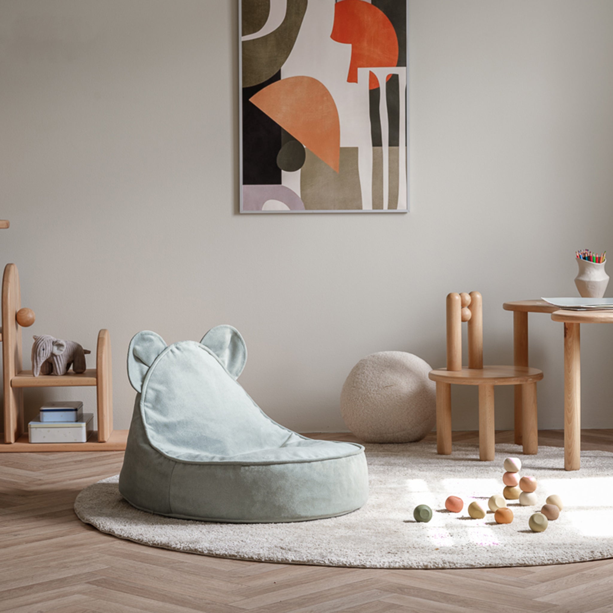 Wigiwama Bear Beanbag Misty Green