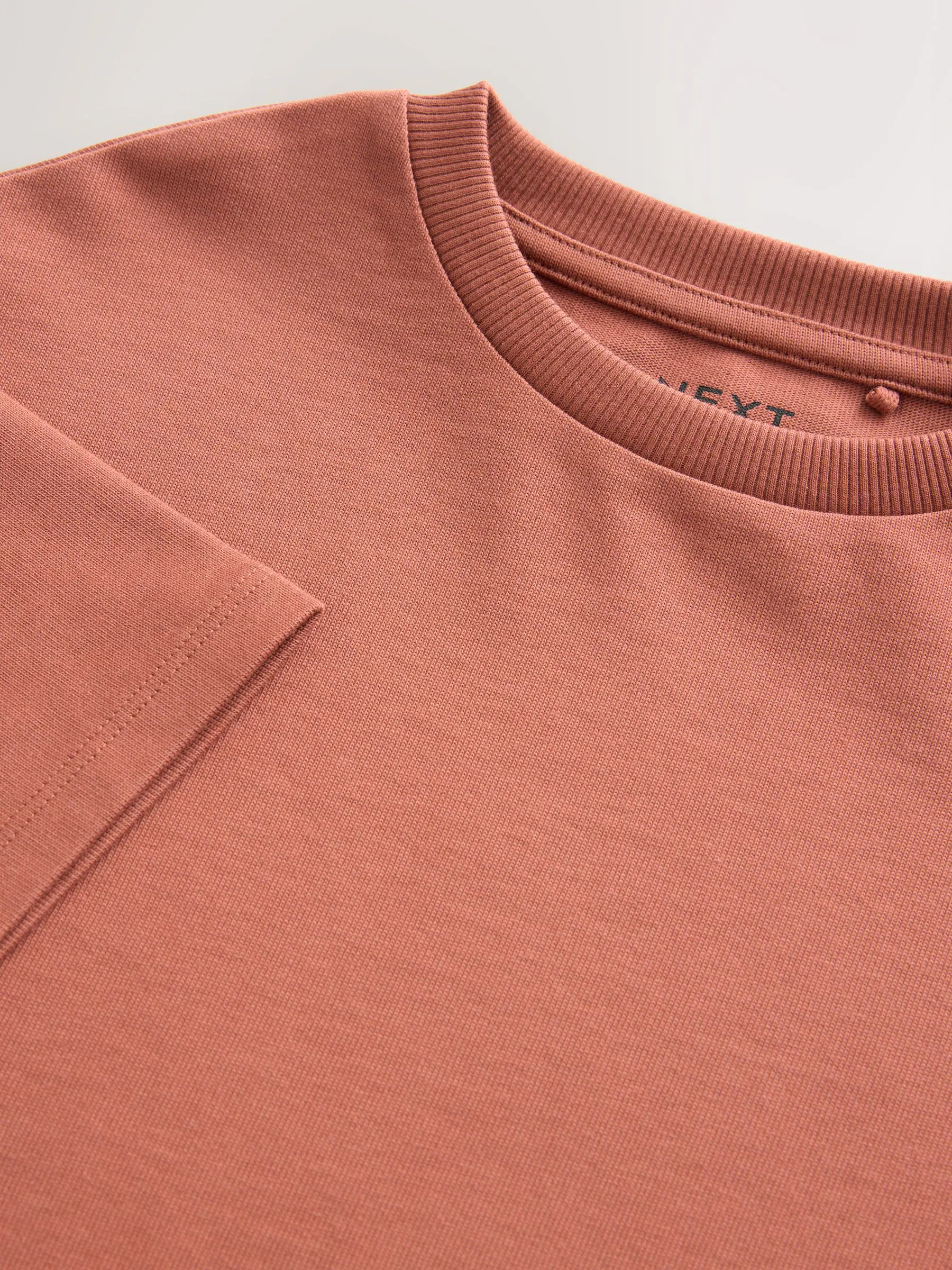 Roestbruin - Oversized zwaargewicht 100% katoenen T-shirt (3-16jaar)