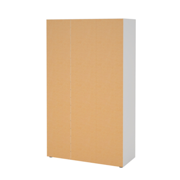 Kledingkast Pisa 3 deurs wit houtnerf 200x118x50 cm