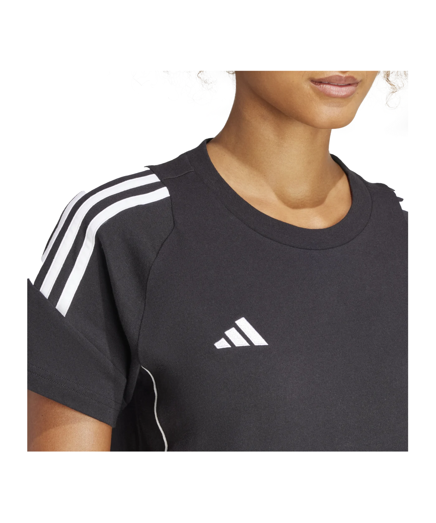 adidas Tiro 24 T-Shirt Damen Schwarz Weiss