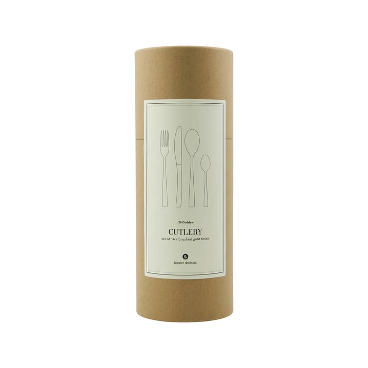 House Doctor - Golden Besteck-Set, gold-finish (16-tlg.)