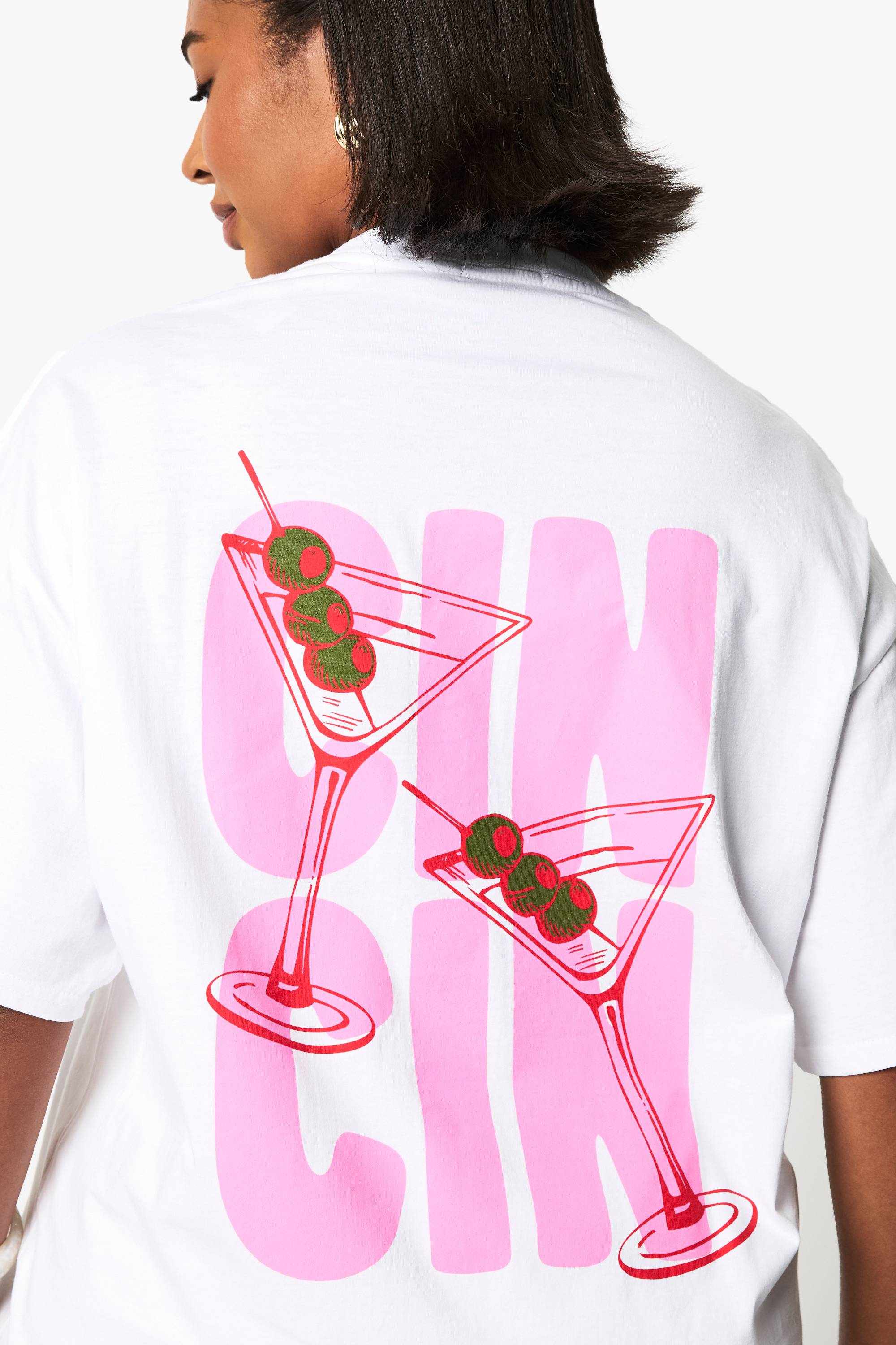 boohoo PLUS CIN CIN T-SHIRT SURDIMENSIONNÉ