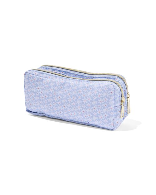 trousse double zip fleurs