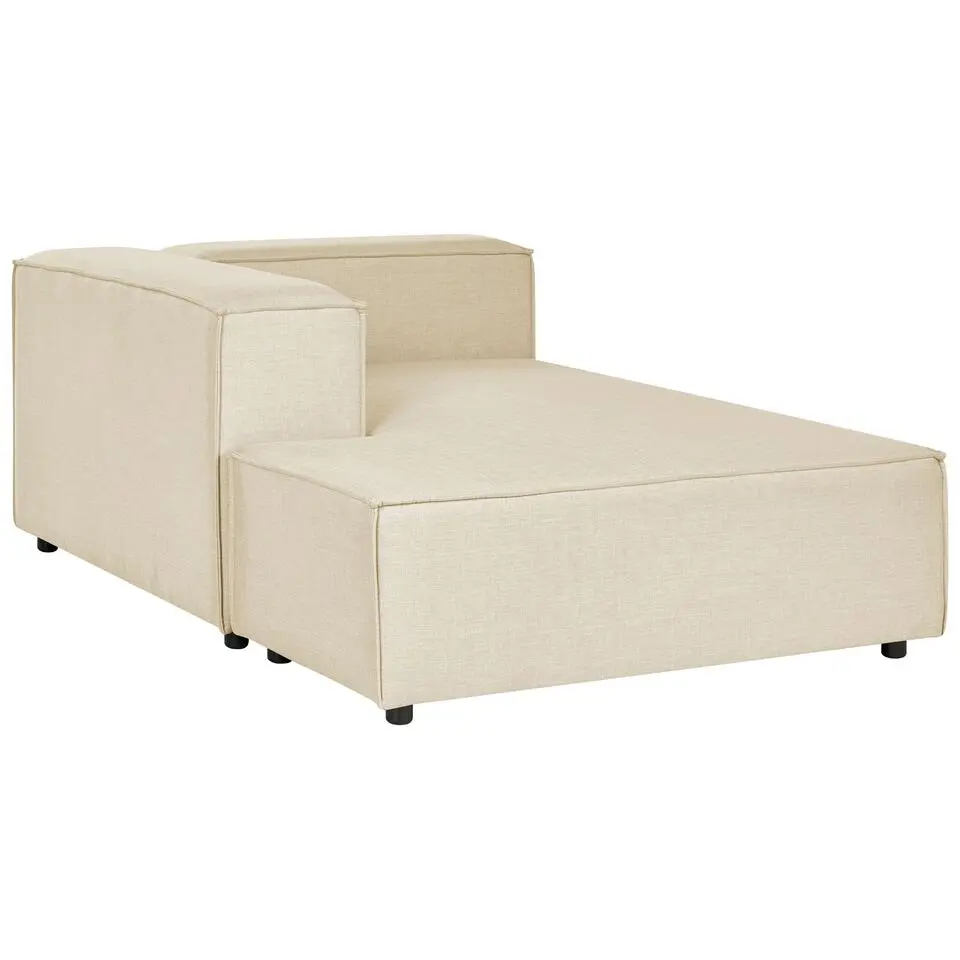 APRICA - Chaise longue - Beige - Rechterzijde - Linnen