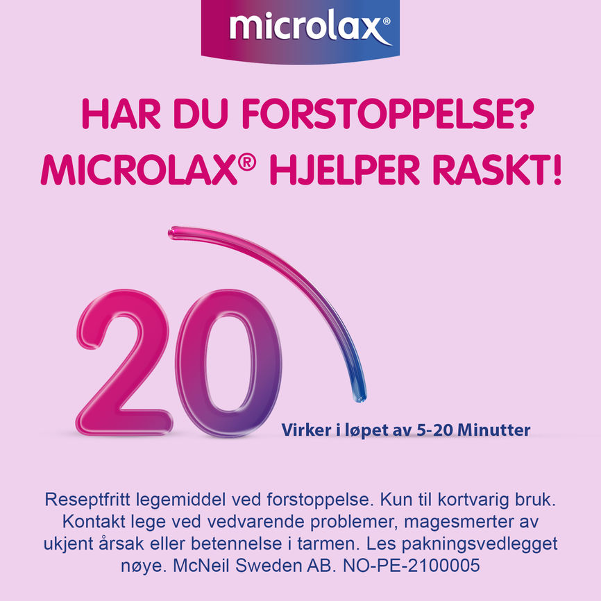 Microlax Rektalvæske 90 mg/ml/9 mg/ml/625 mg/ml