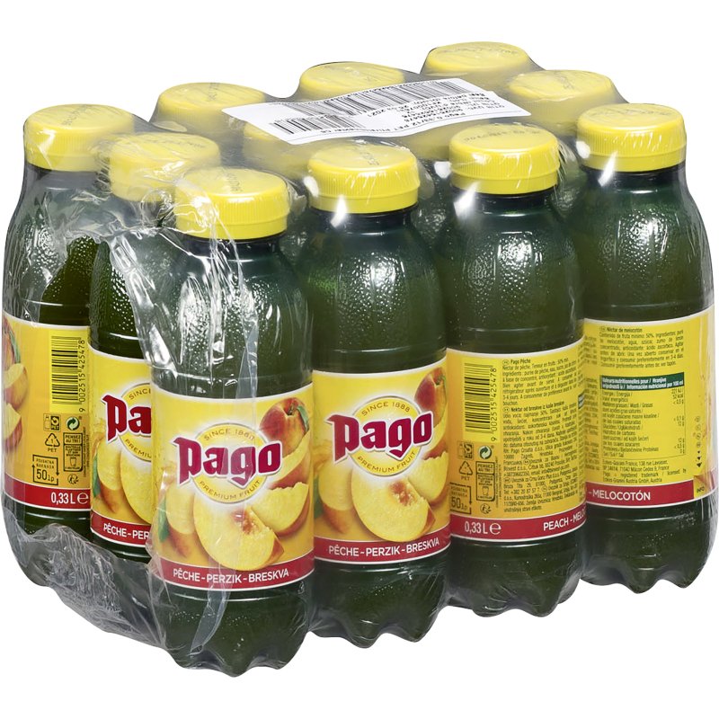 Jus de pêche Pago - 33 cl - 12 bouteilles