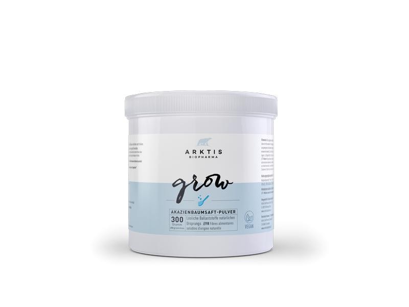 Arktis BioPharma Grow Akazienfaser Pulver 300 g Vegane, lösliche Ballaststoffe für den Darm