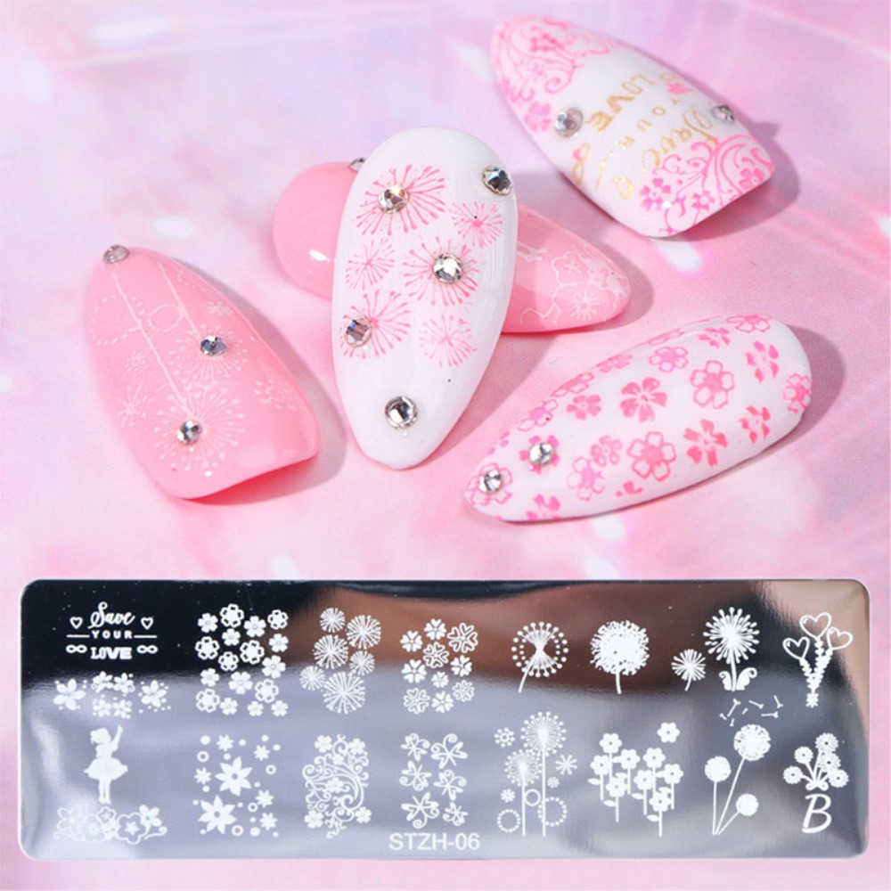 (3in1) Silikon Nagelstempel / Buffer Schwamm / Nail Stamp Schablone Nail Art Nageldesign - Design 4