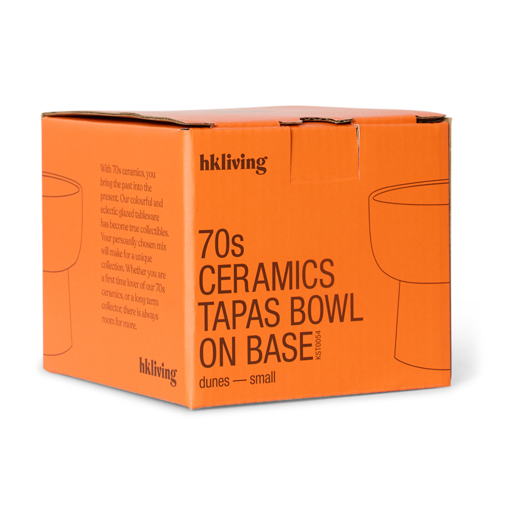 Servies 70s ceramics tapas schaal op voet S dunes