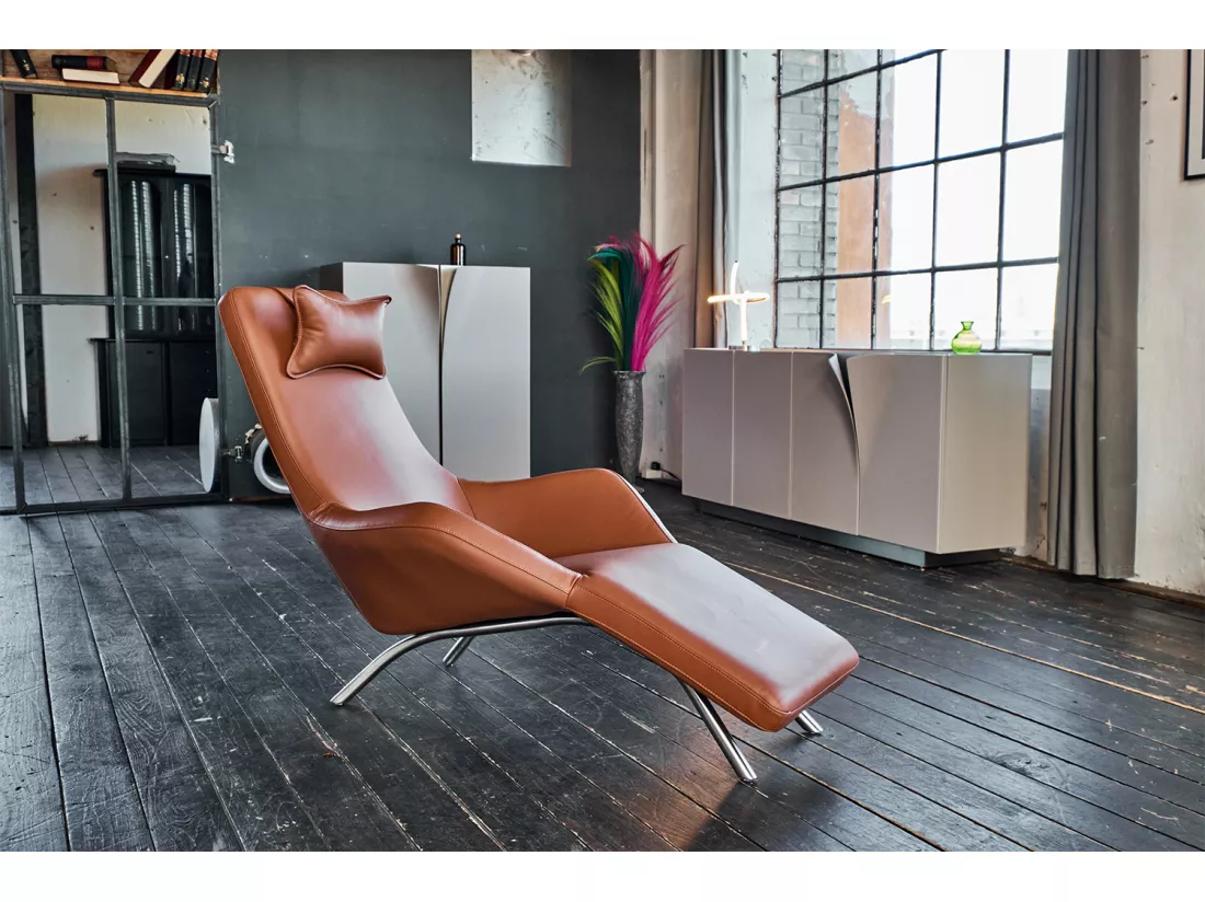 Fauteuil - marron cuir - CAVAL