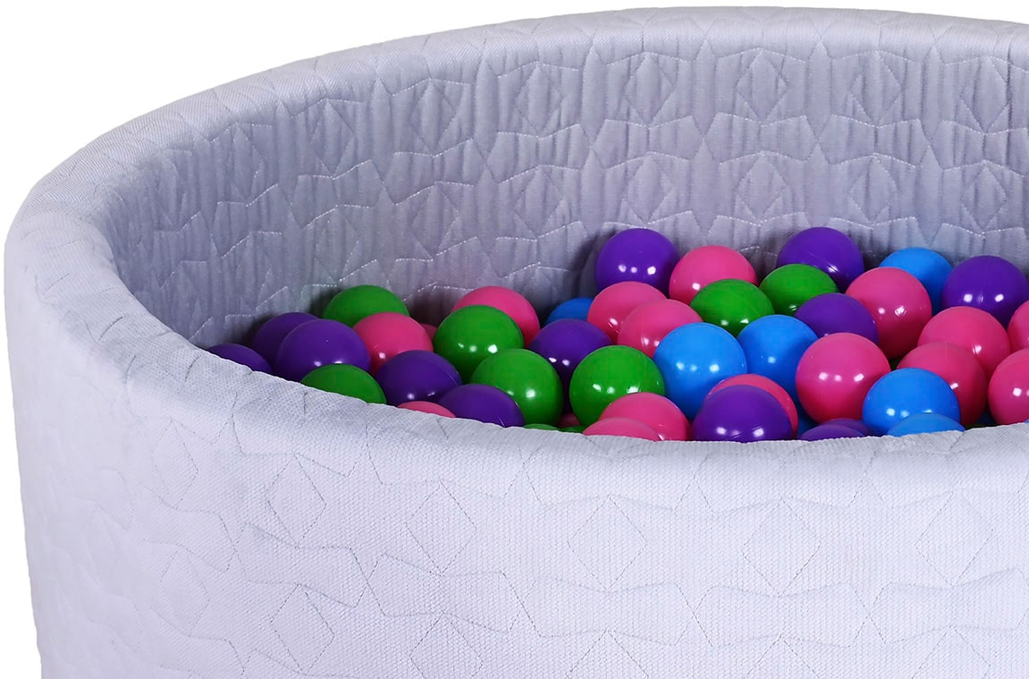 Knorrtoys® Bällebad »Cosy, Geo Grey« mit 300 Bällen softcolor