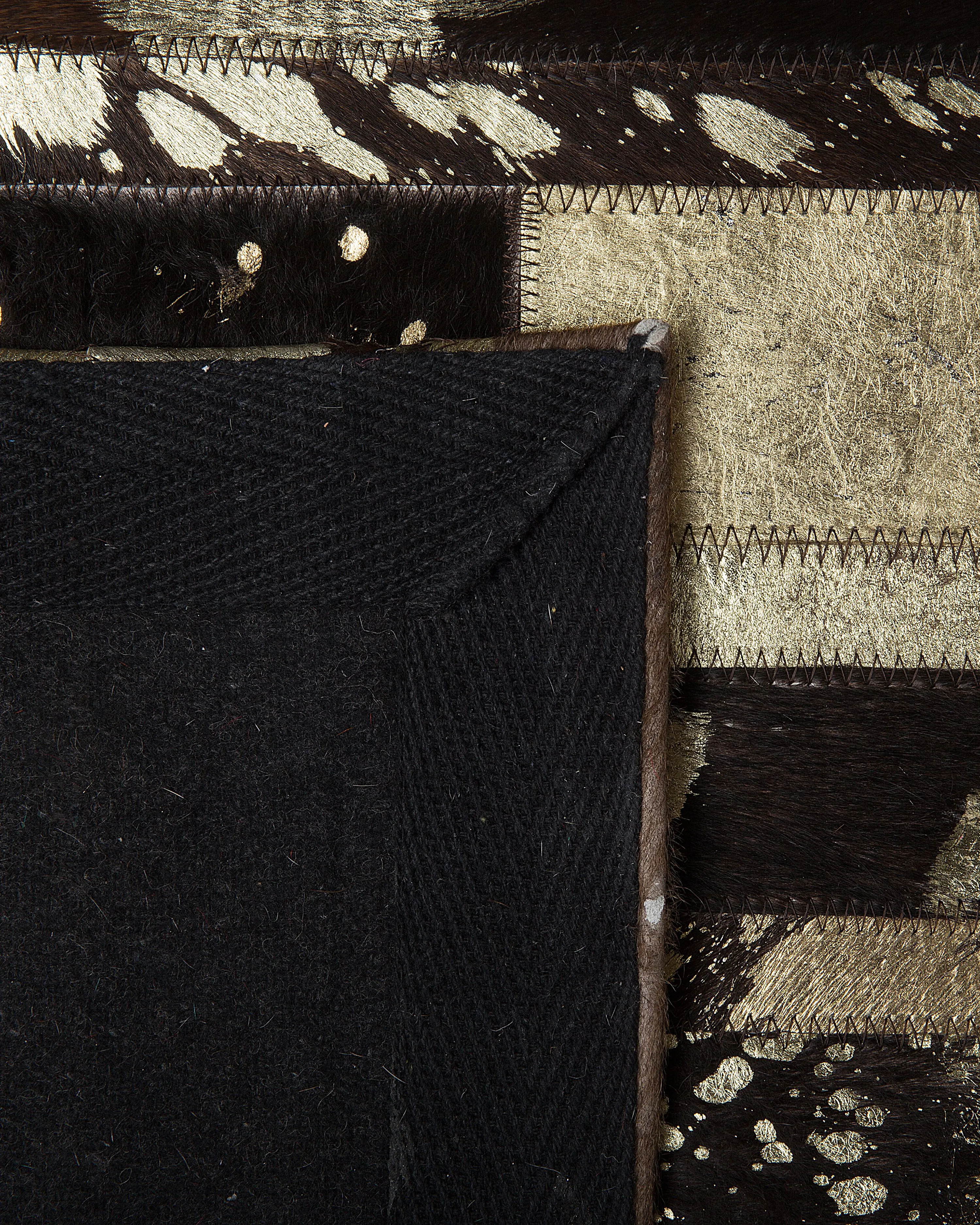 Vloerkleed ARTVIN Bruin 160 x 230 cm Leer