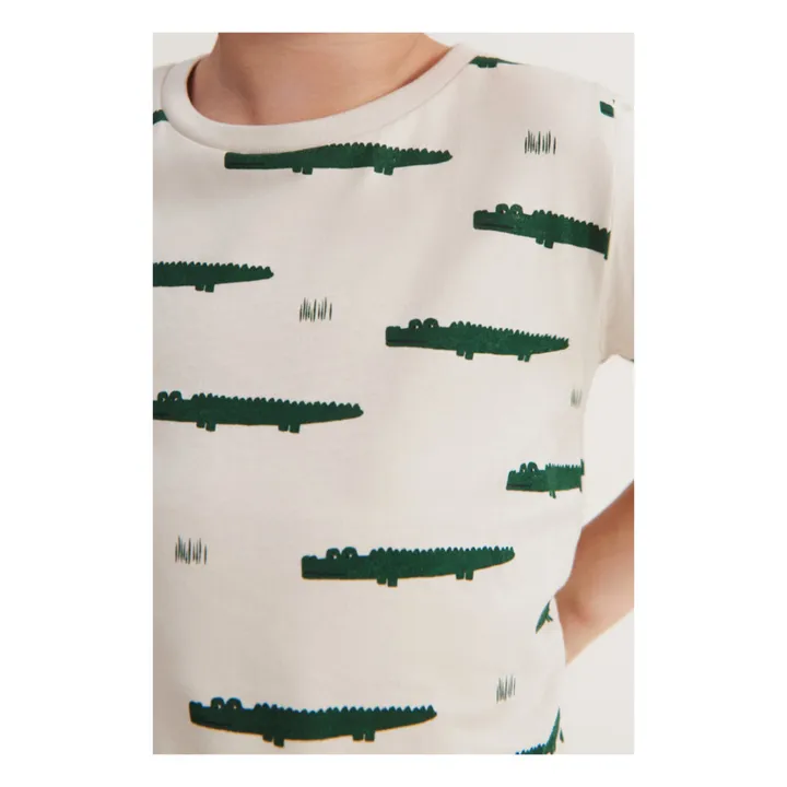 Liewood T-Shirt Coton Bio Crocodiles Apia | Vert