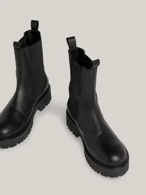 Botas Chelsea de plataforma com travas em couro urbano
