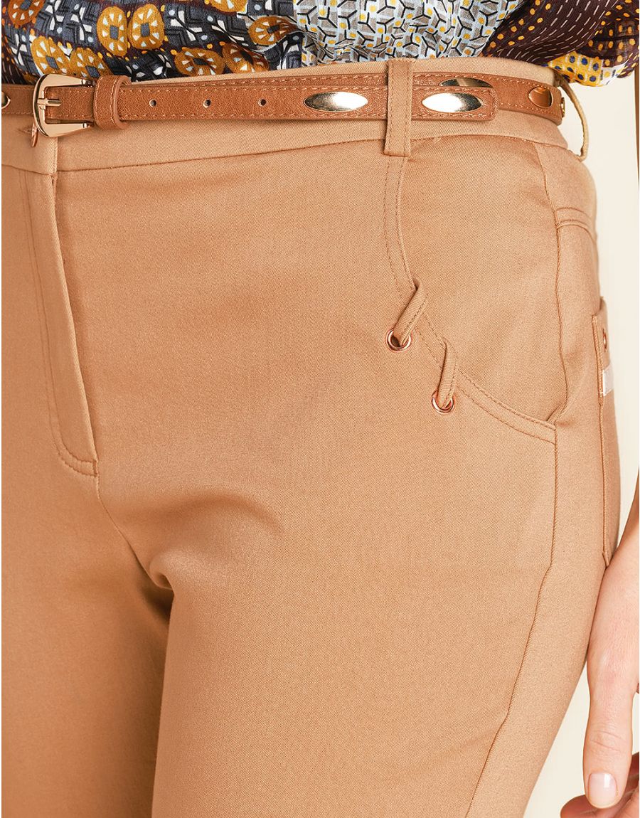 Pantalon en coton beige