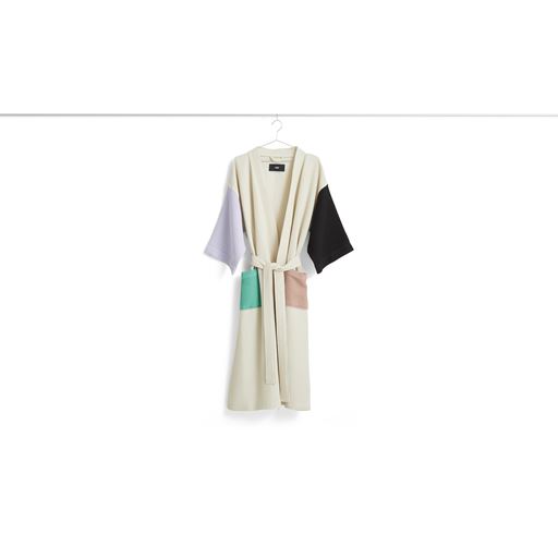 HAY Waffle Badekåbe, Off White/Multi