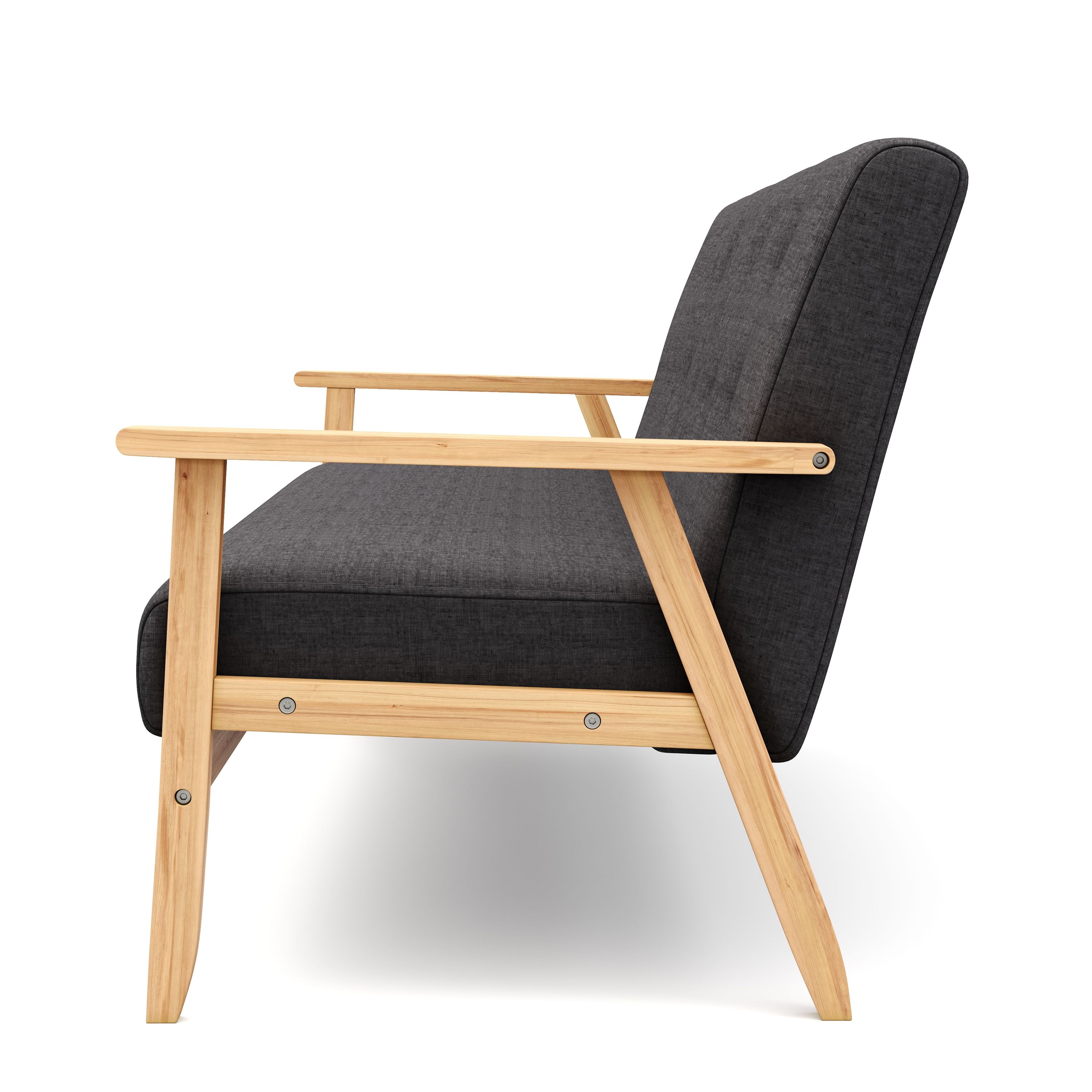 Sofa EDDY 3-Sitzer anthrazit