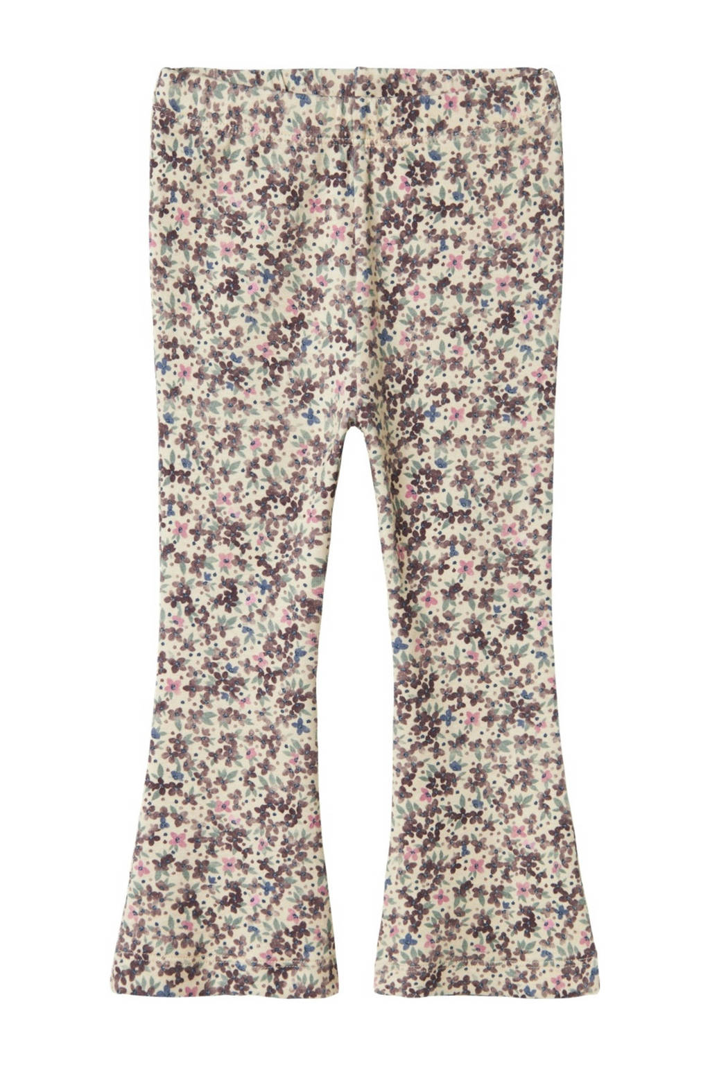 NAME IT gebloemde flared broek NMFOJATAS ecru/roze