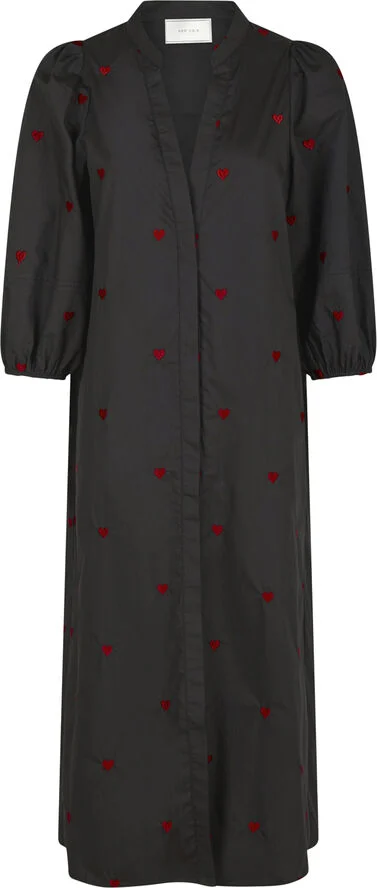 Neo Noir Vestina Hearts Dress Black