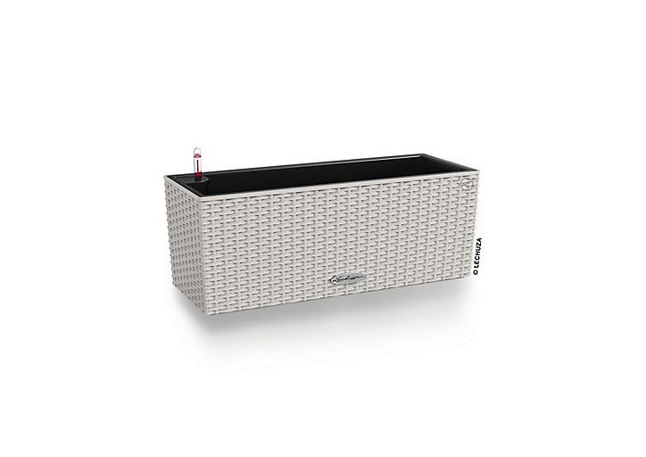 Jardinière Lechuza Cottage gris clair 50 x 19 x h.19 cm