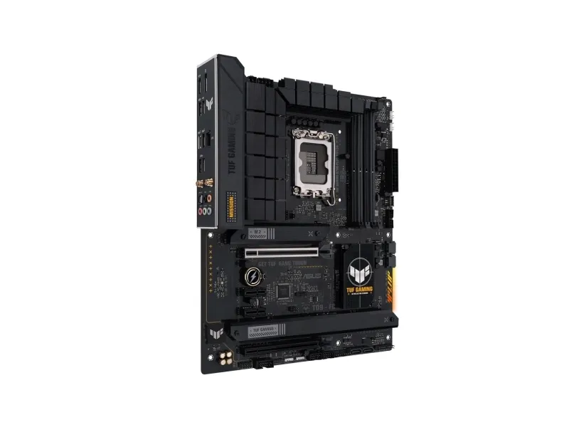 ASUS TUF GAMING B760-PLUS WIFI D4 - Bundkort - ATX - LGA1700 sokkel - B760 Chipset - USB 3.2 Gen 1, USB 3.2 Gen 2, USB-C 3.2 Gen 2x2 - 2.5 Gigabit LAN, Wi-Fi 6, Bluetooth - onboard grafik (CPU påkrævet) - HD Audio (8-kanaler)