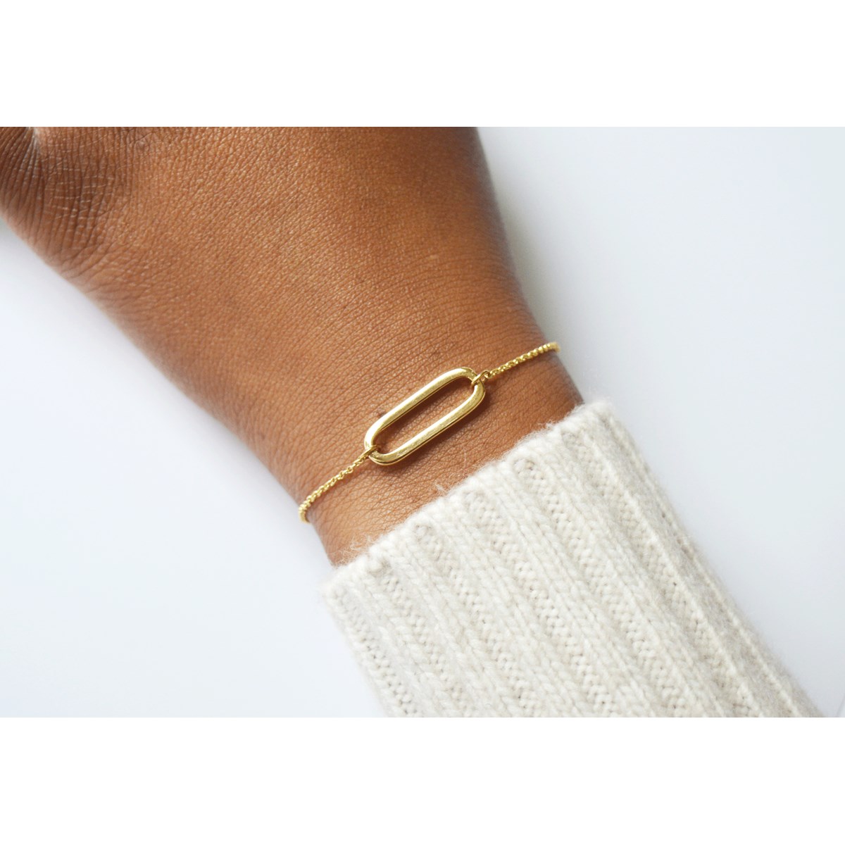 Bracelet souple  fantaisie-Doré à l'or fin
