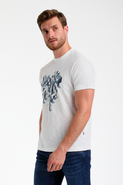 Gabbiano ecru heren t-shirt