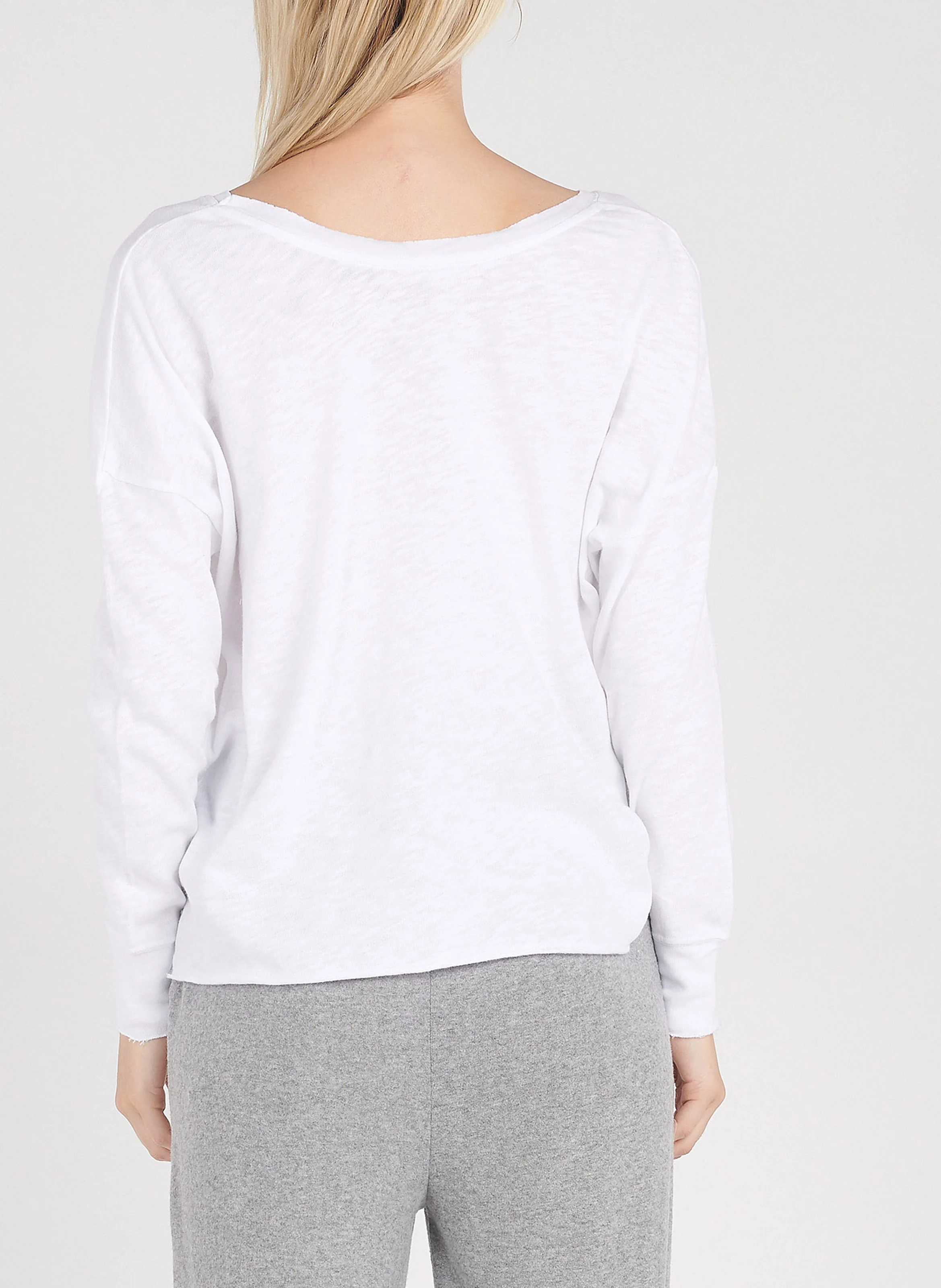 SONOMA - Tee-shirt col bateau en coton | Blanc