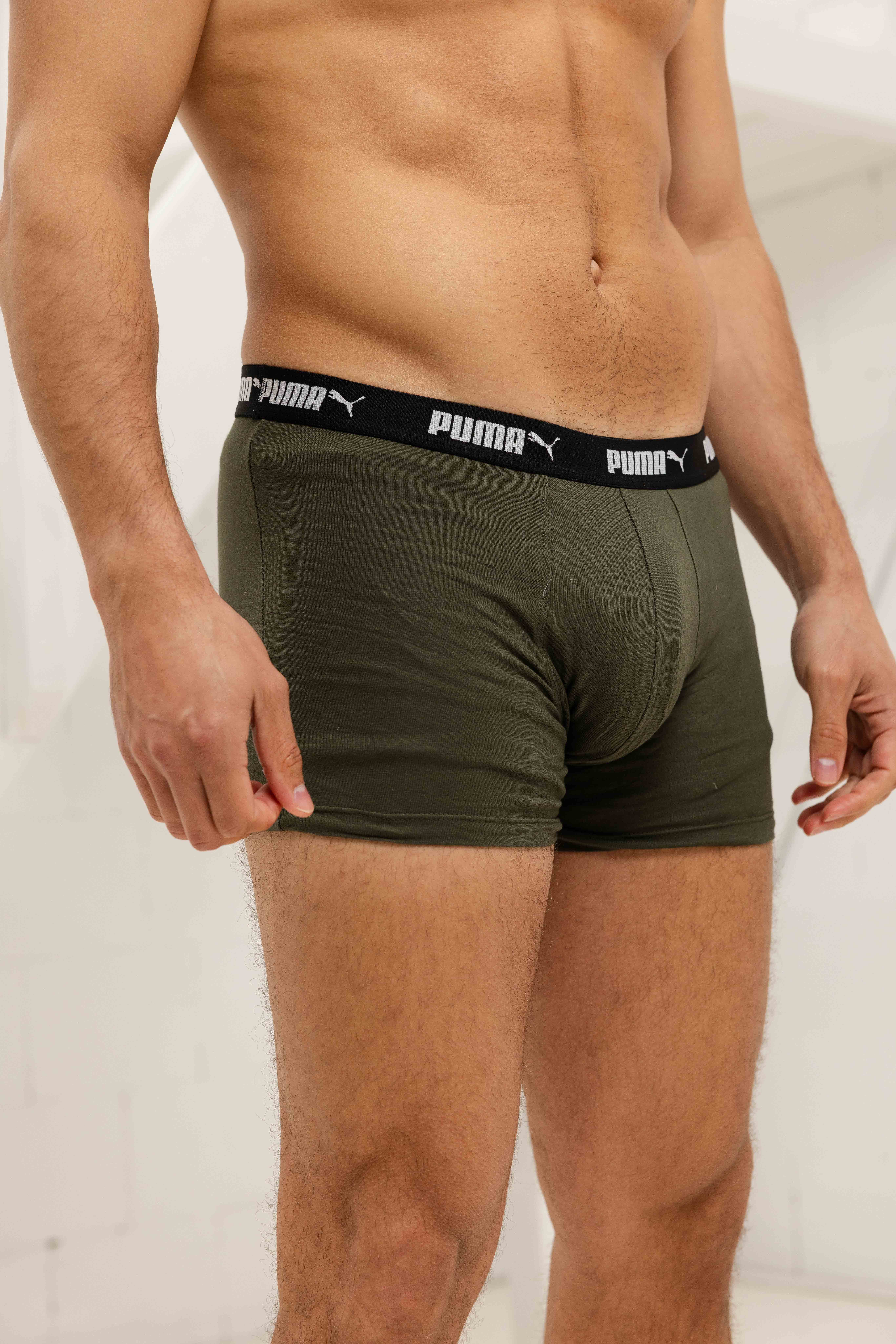 Puma Promo Boxershort Heren 12-Pack Groen Combi