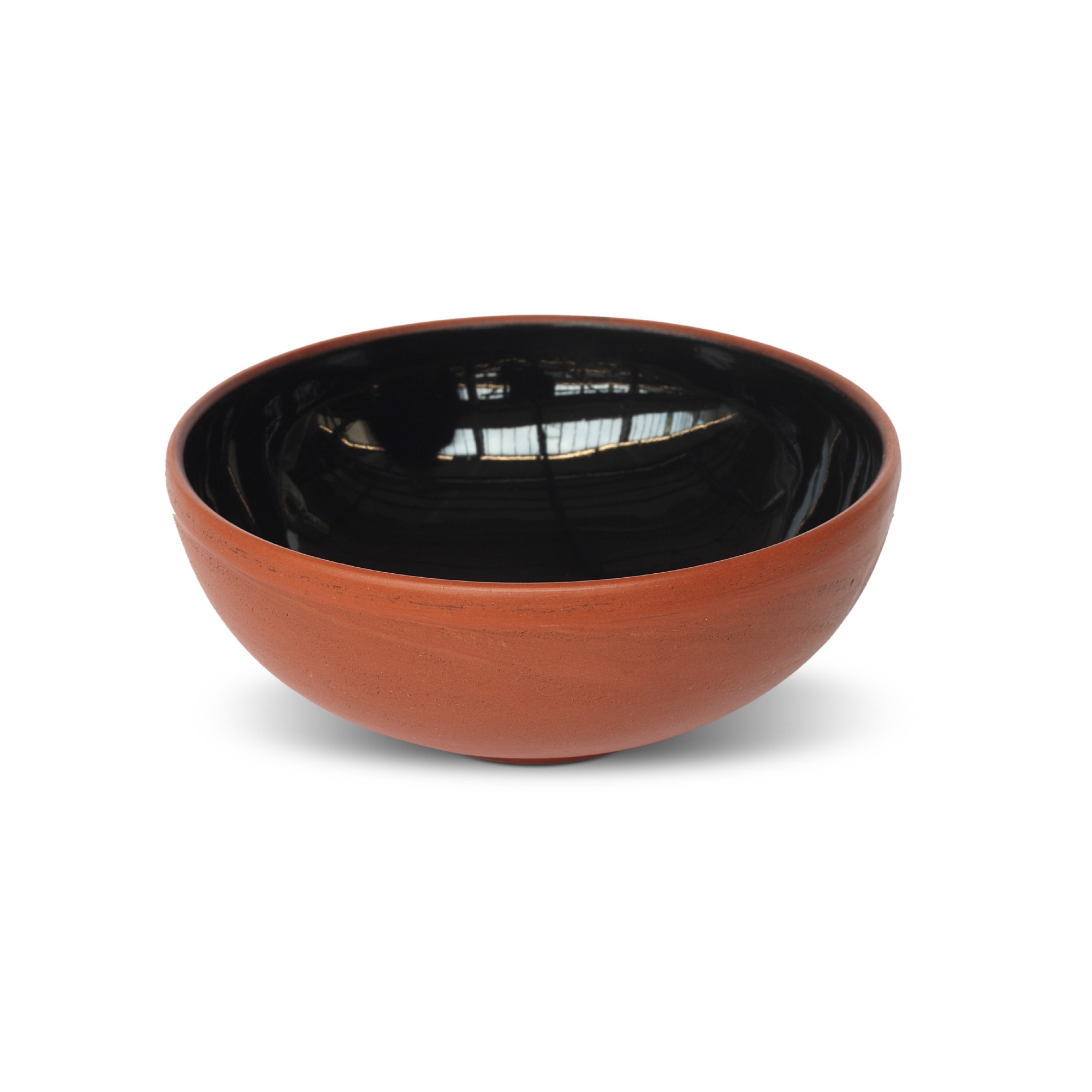 Schale Terrakotta, natur, schwarz, Ø 11 cm, H 5 cm zu 4,80
