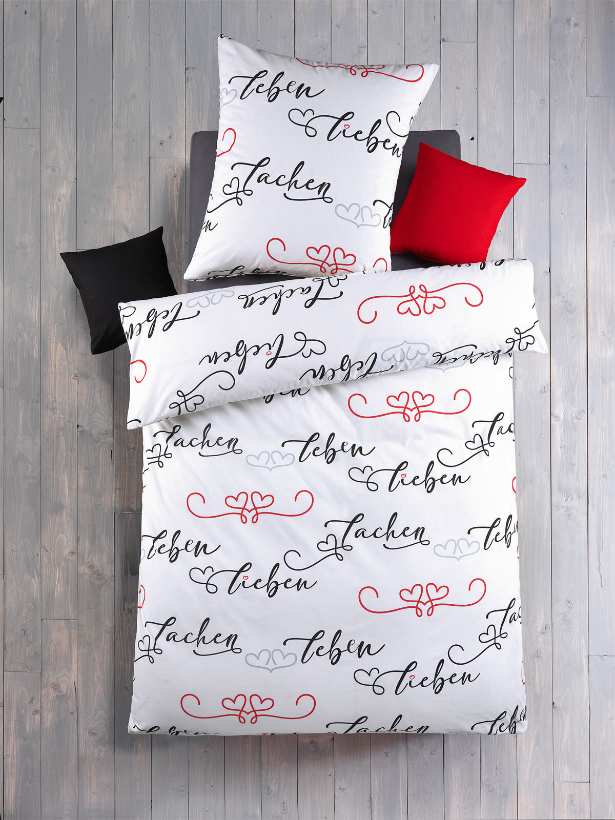 Baumwoll-Renforcé Bettwäsche Teresa 2er-Set 80x80/135x200 cm