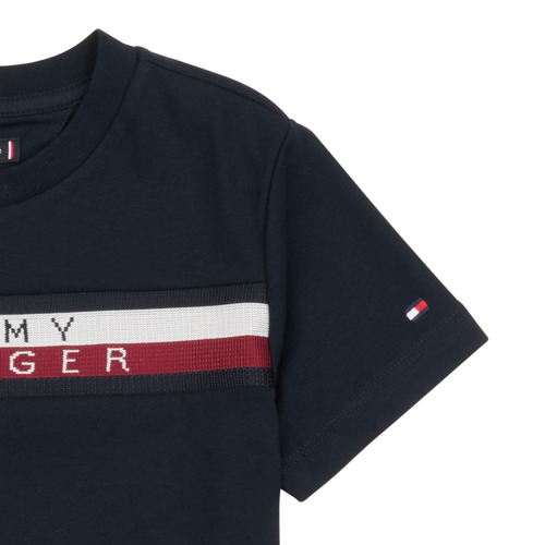 Tommy Hilfiger - GLOBAL STRIPE TEE S/S - Marine