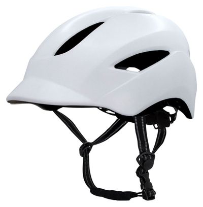 Casque de Vélo Urbain | Lumière USB rechargeable| Blanc Mat| Certifié EN1078