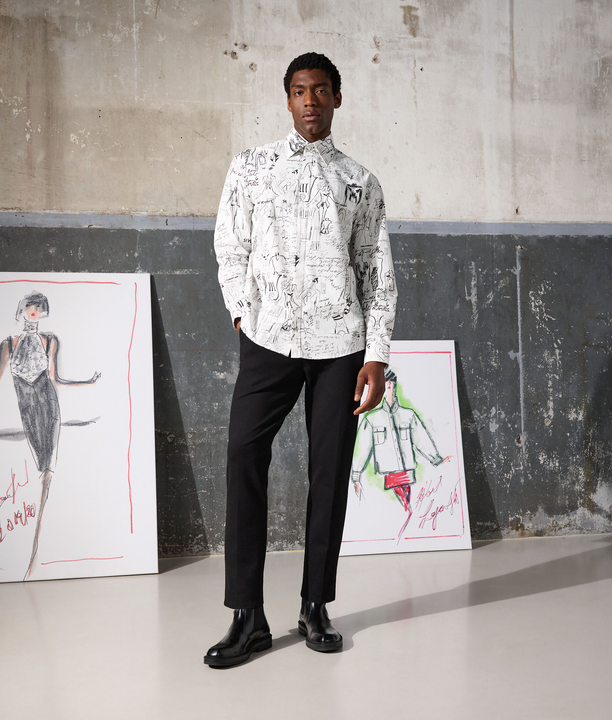 CHEMISE À MOTIF CROQUIS SÉLECTIONNÉE PAR HUN KIM