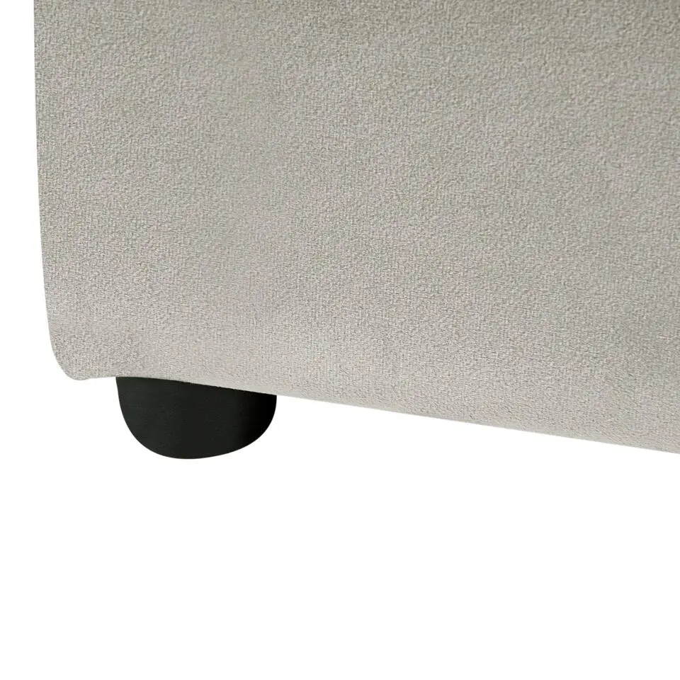 LAVAUR - Tweeperoonsbed - Taupe - 160 x 200 cm - Fluweel