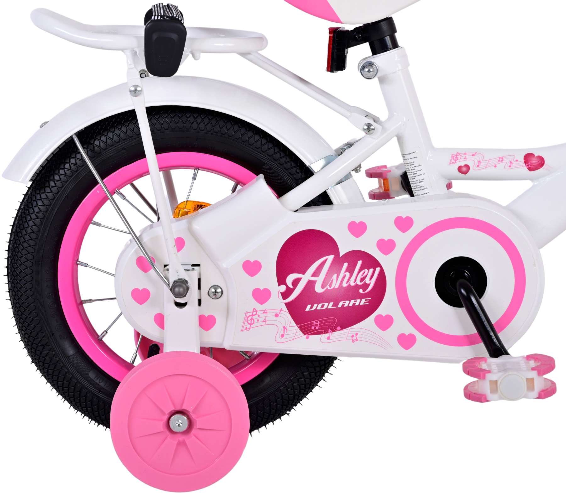Kinderfahrrad Ashley Fahrrad für Mädchen 12 Zoll Kinderrad in Weiß
