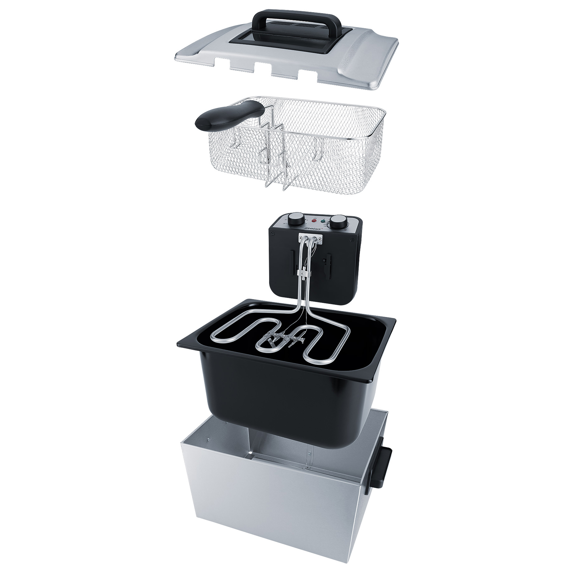 STEBA Edelstahlfritteuse - 5 Liter - 3000 Watt