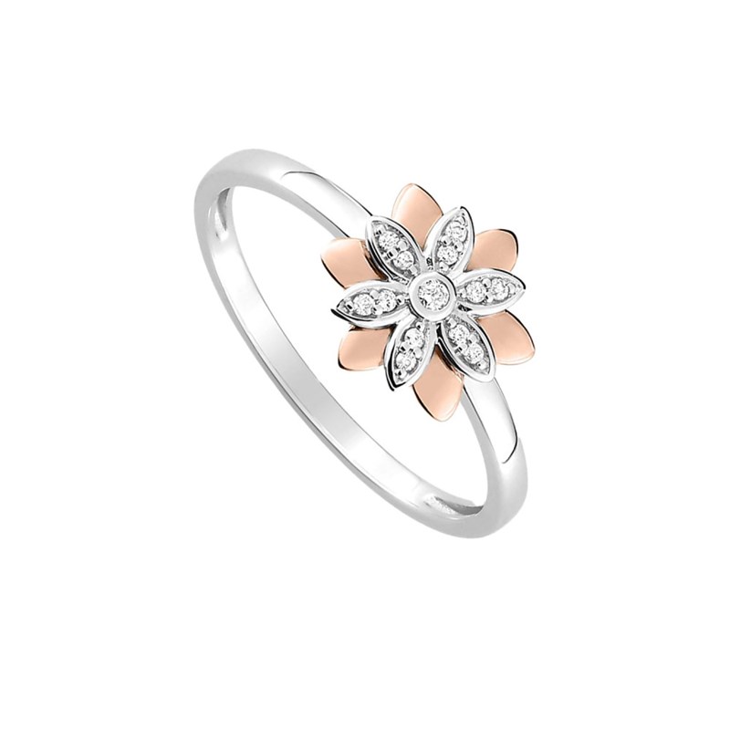 Bague Femme - Or 18 Carats - Diamant 0,05 Carats